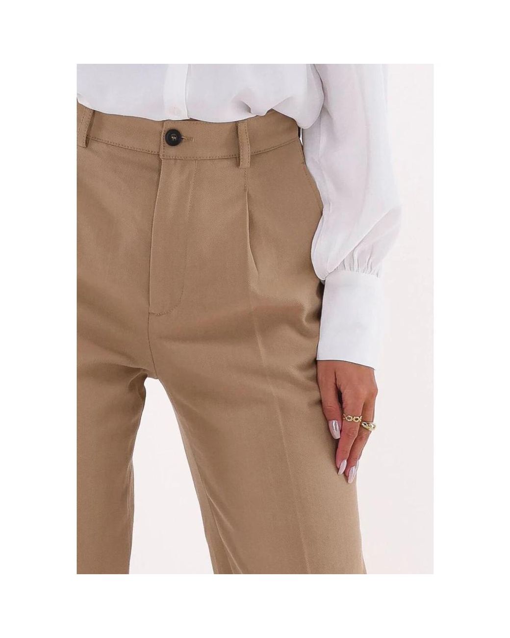 Vanessa Bruno Broeken ,Bruin ,Zilver Pant Broek in het Natural
