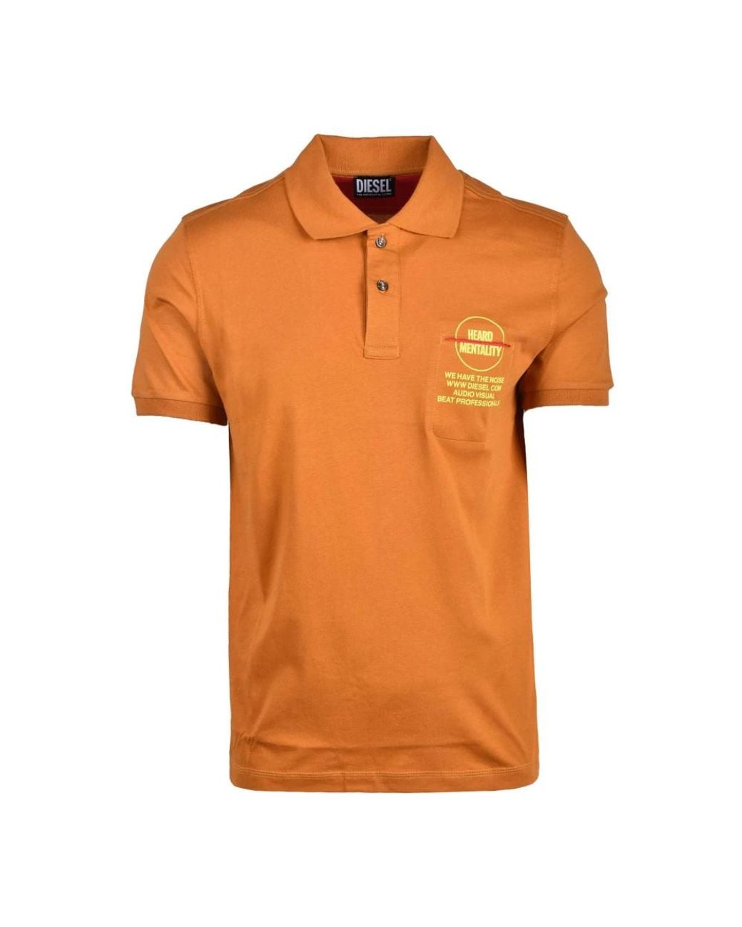DIESEL Orange Polo Shirts for men