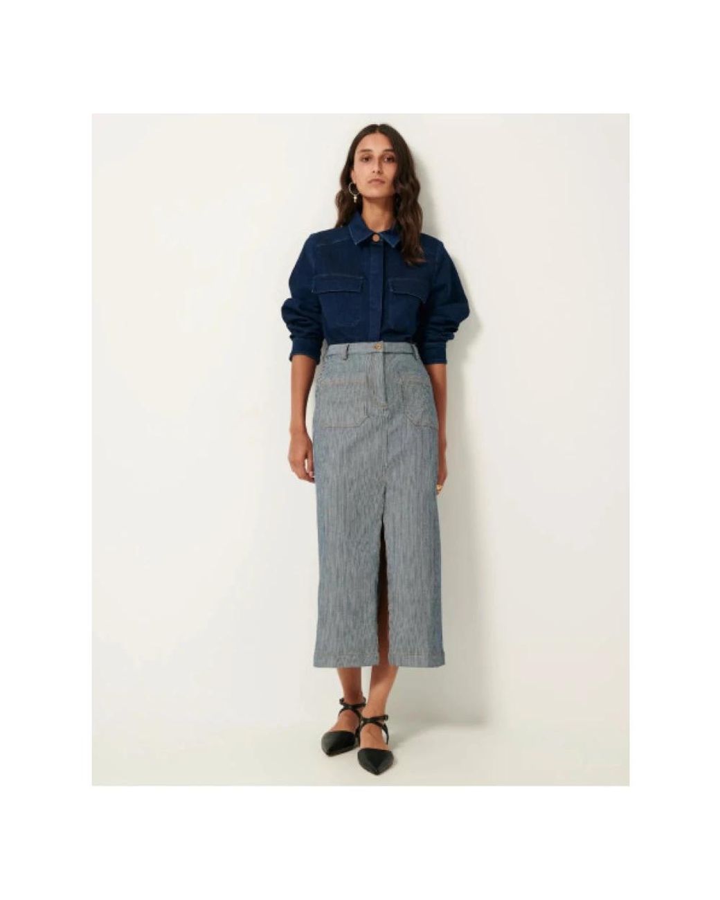 Sessun Gray Midi Skirts