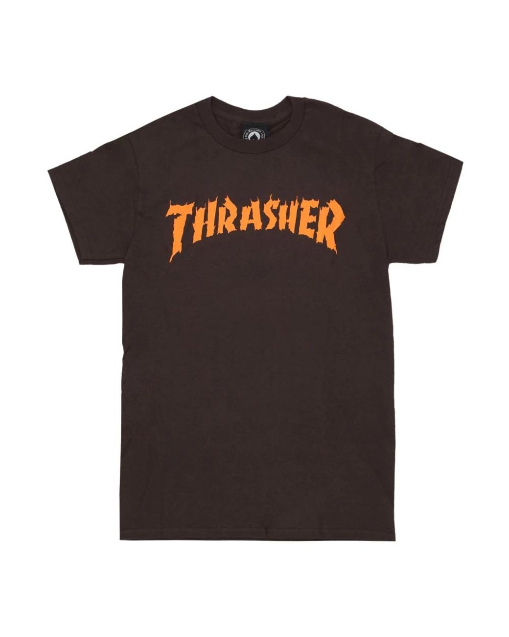 Thrasher Vlam T-Shirt in het Black voor heren