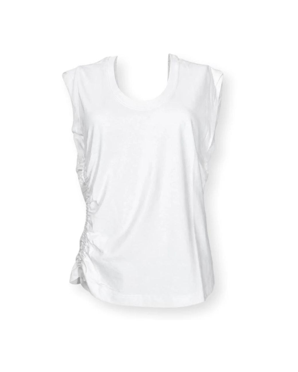 Boss White Sleeveless Tops