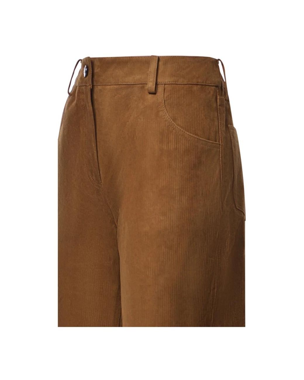 Magda Butrym Brown Leather Trousers