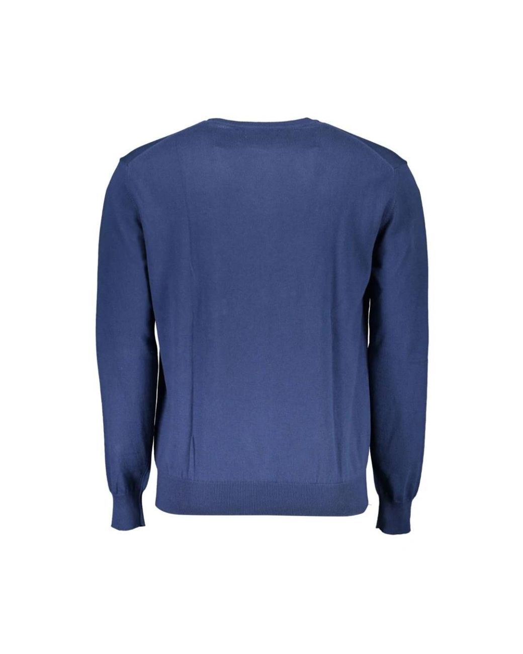 La Martina Blue Round-Neck Knitwear for men