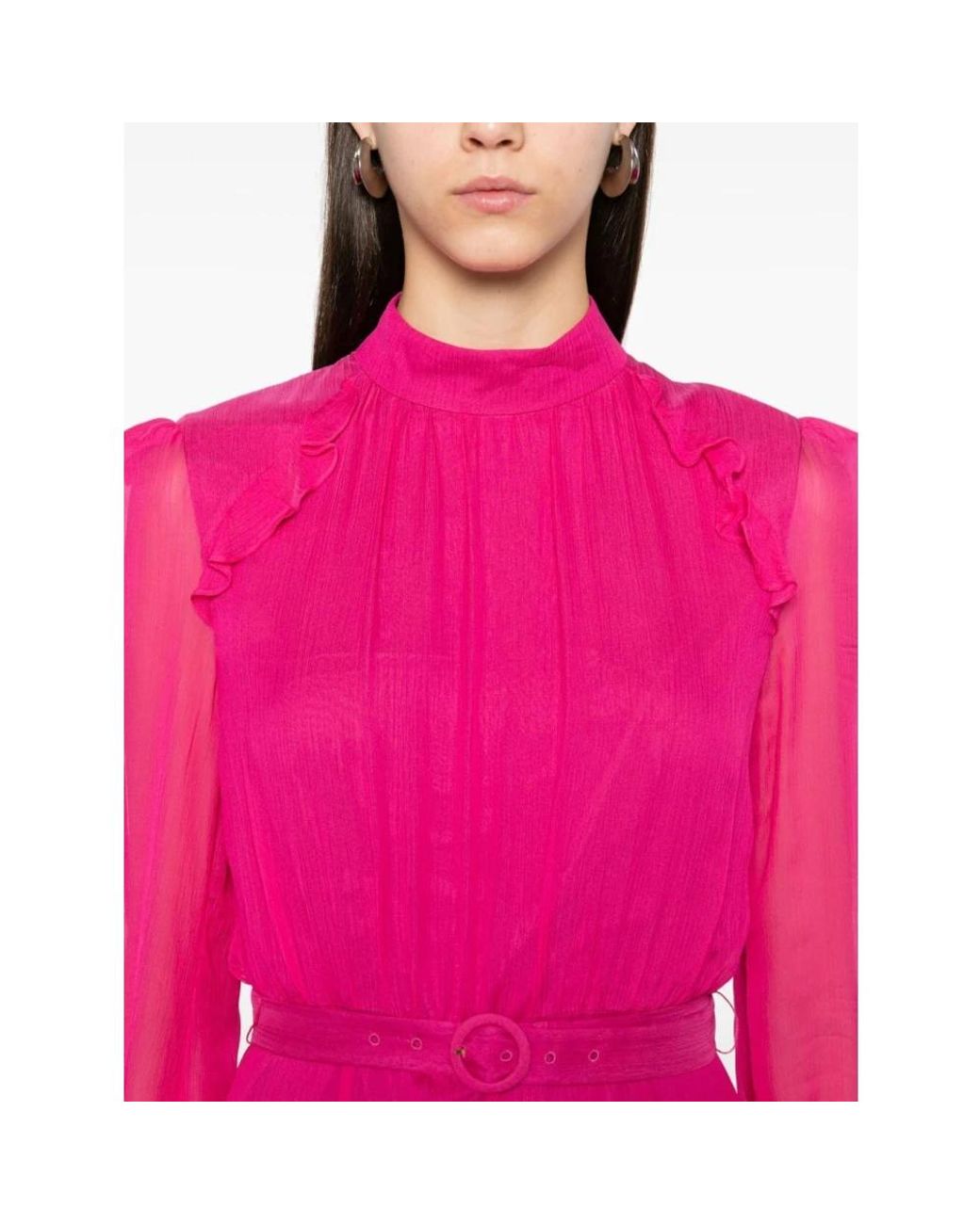 Saloni Pink Midi Dresses