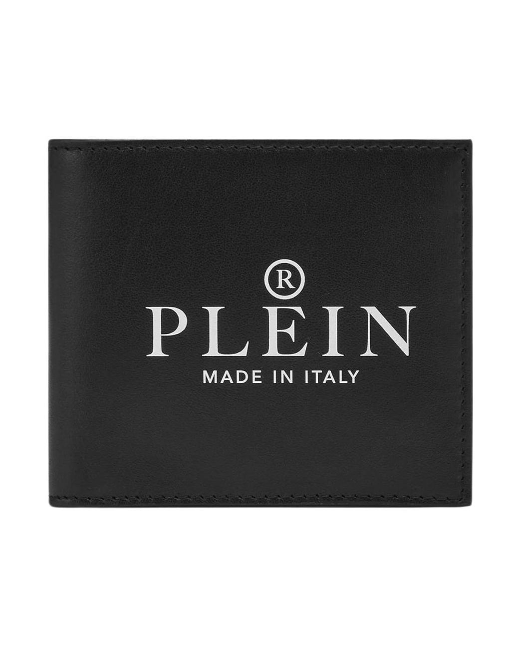 Philipp Plein Accessoires ,Zwart ,Leer French Wallet Iconic in het Black voor heren