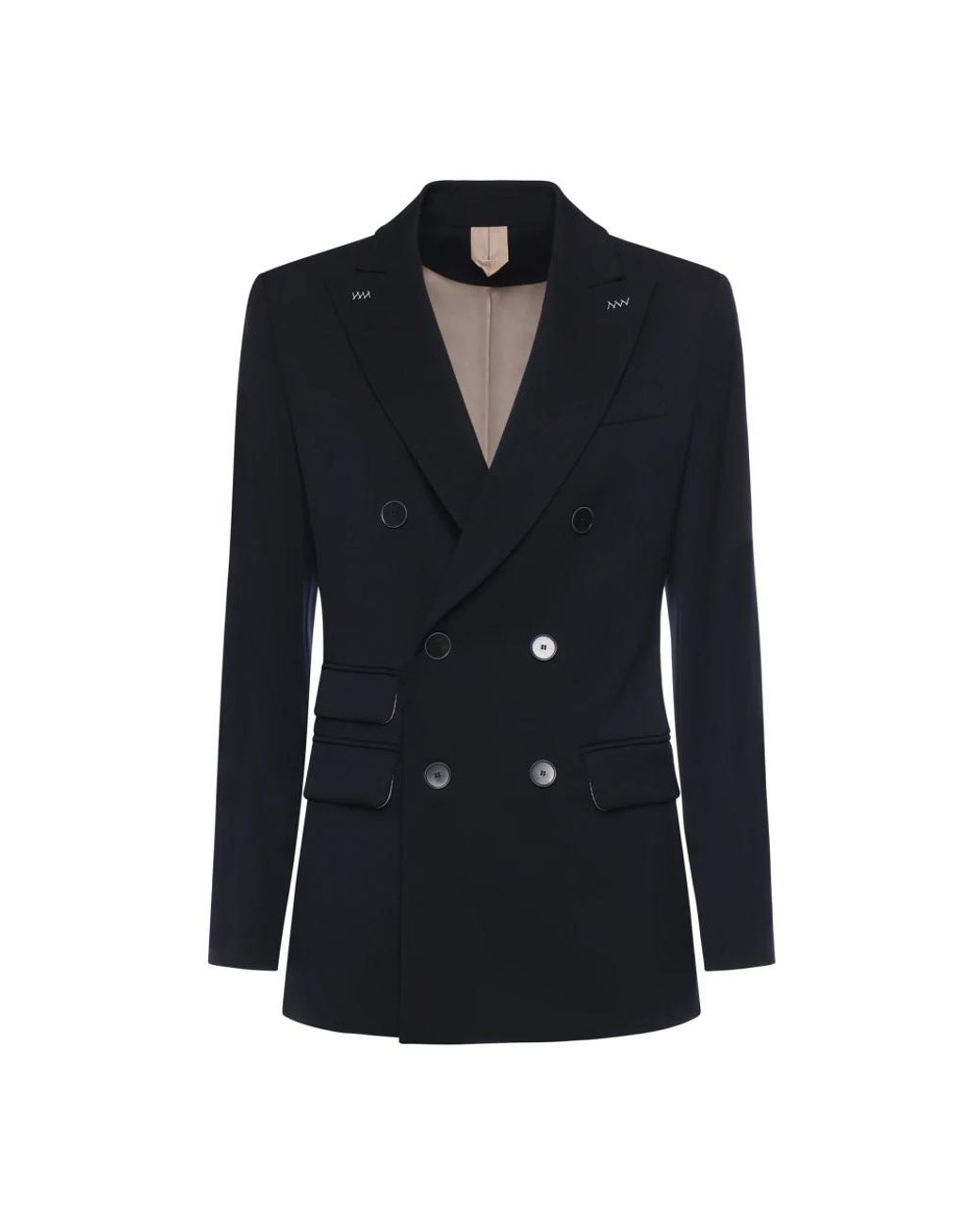 Max Mara Jassen ,Blauw ,Wol Blazers in het Blue