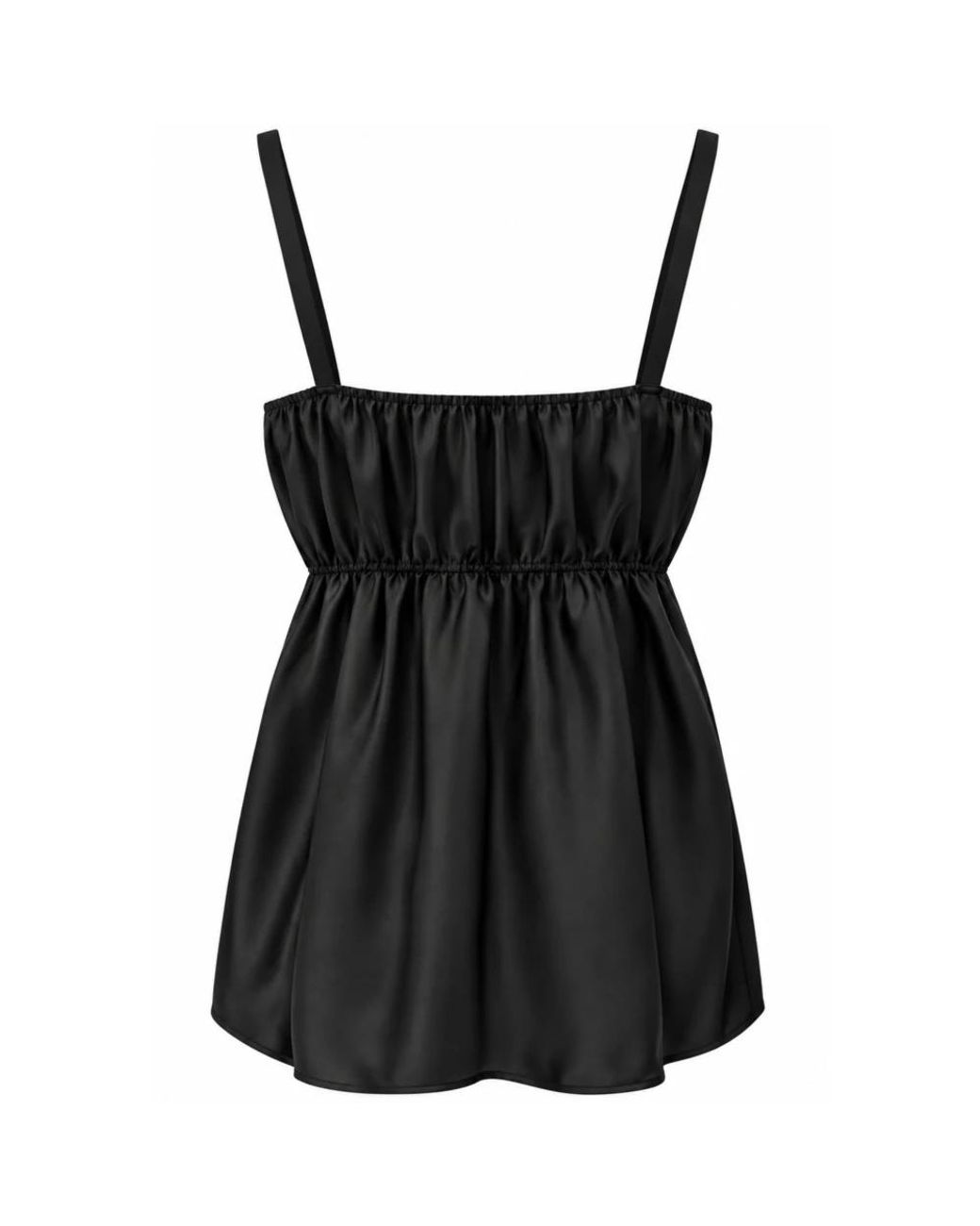 Tela Black Sleeveless Tops