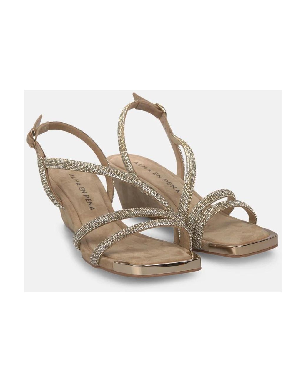 Alma En Pena. Metallic High Heel Sandals