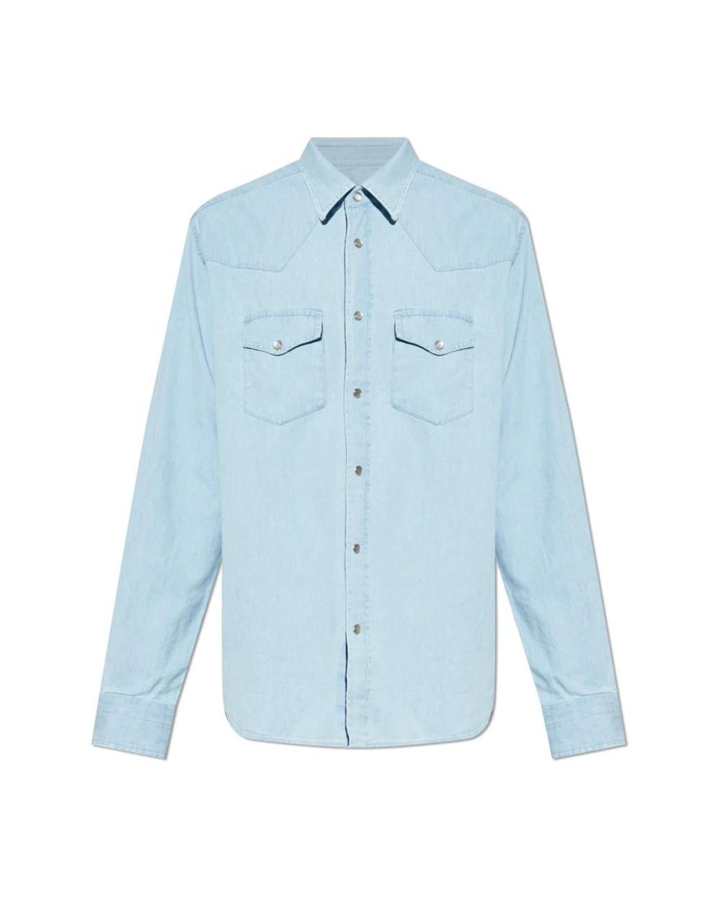 Tom Ford Blue Denim Shirts for men