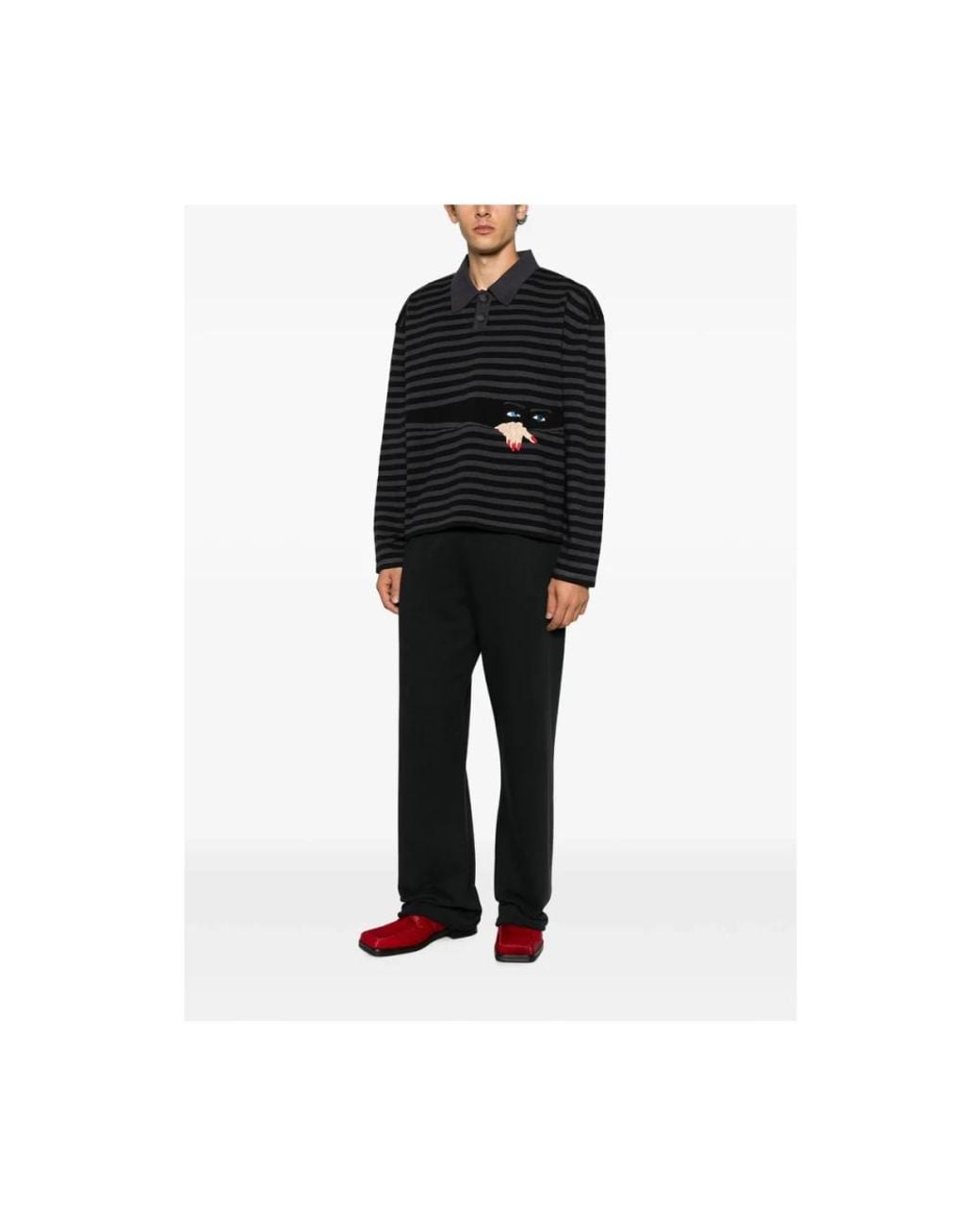 House of Errors Black Polo Shirts for men