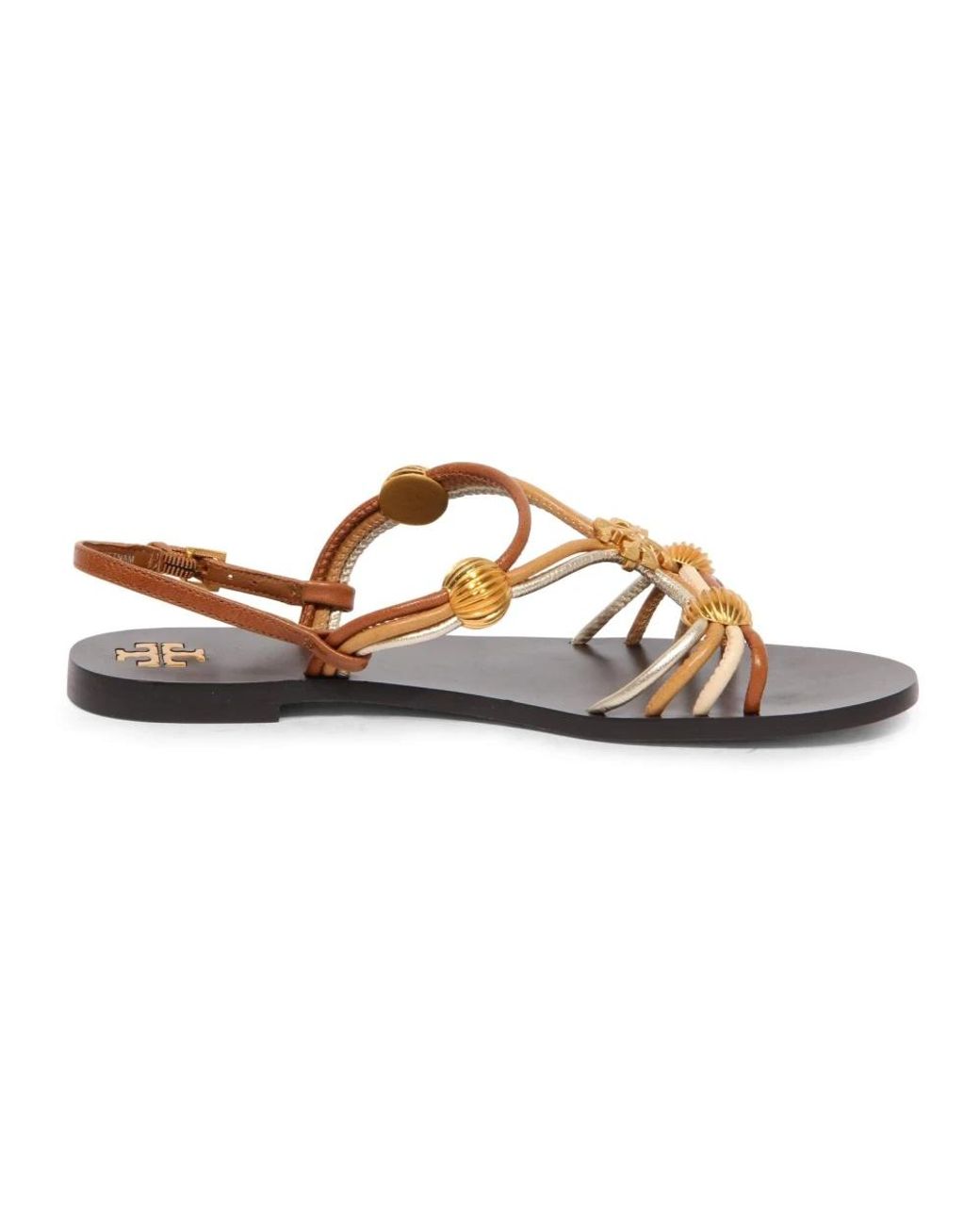 Flat Sandals Tory Burch en coloris Brown