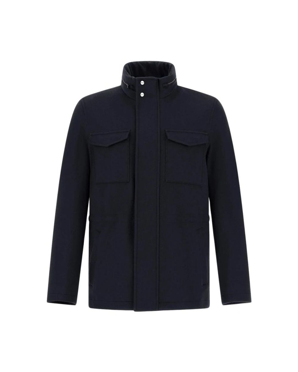 Herno Jassen ,Blauw ,Wol Field Jacket in het Blue voor heren
