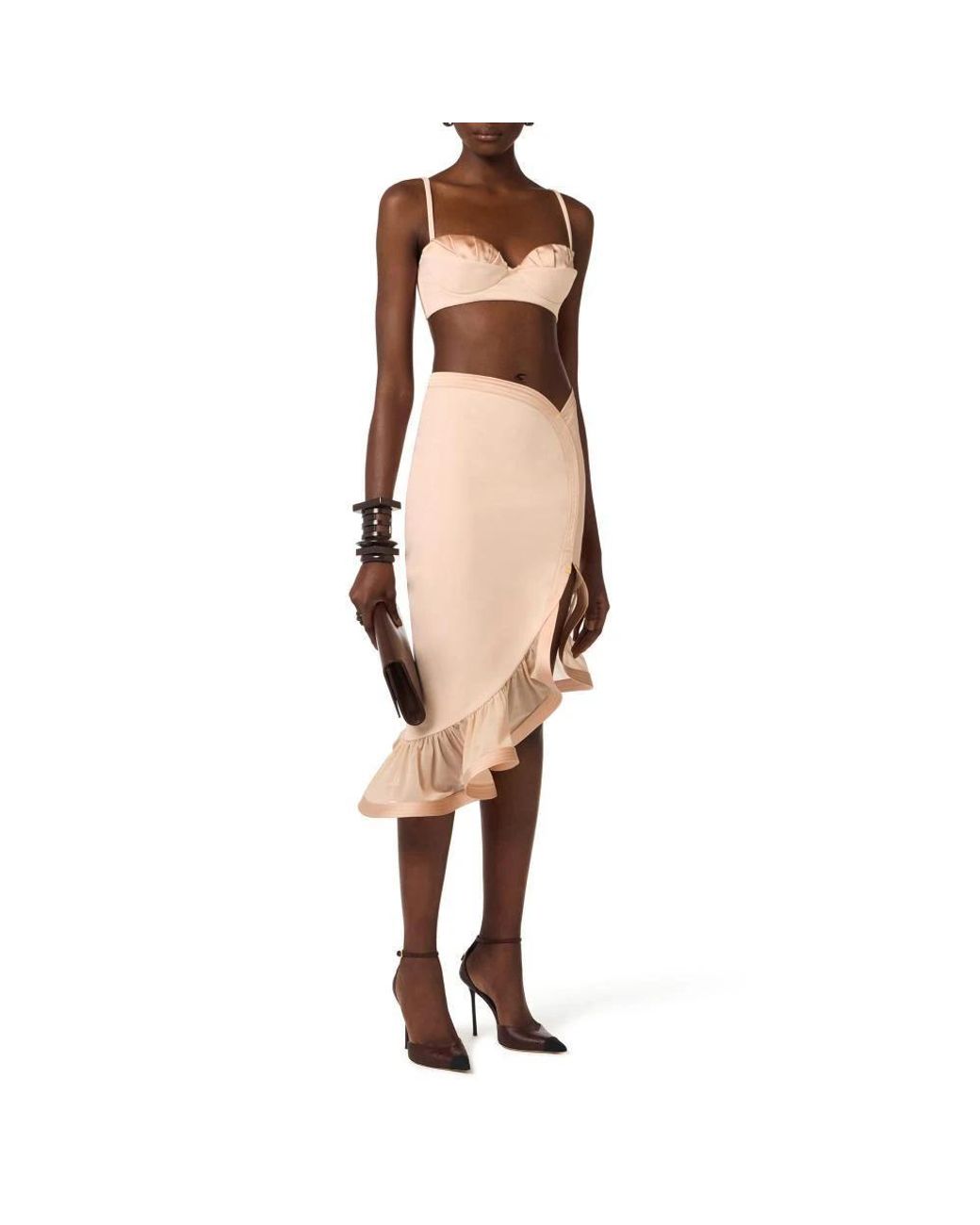 Elisabetta Franchi Pink Midi Skirts
