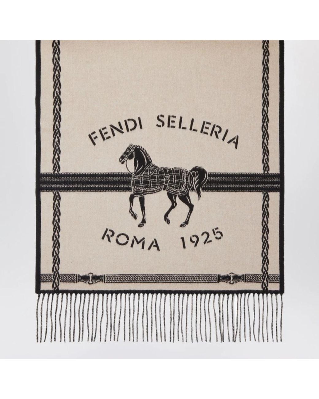 Fendi Natural Dove Selleria Scarf