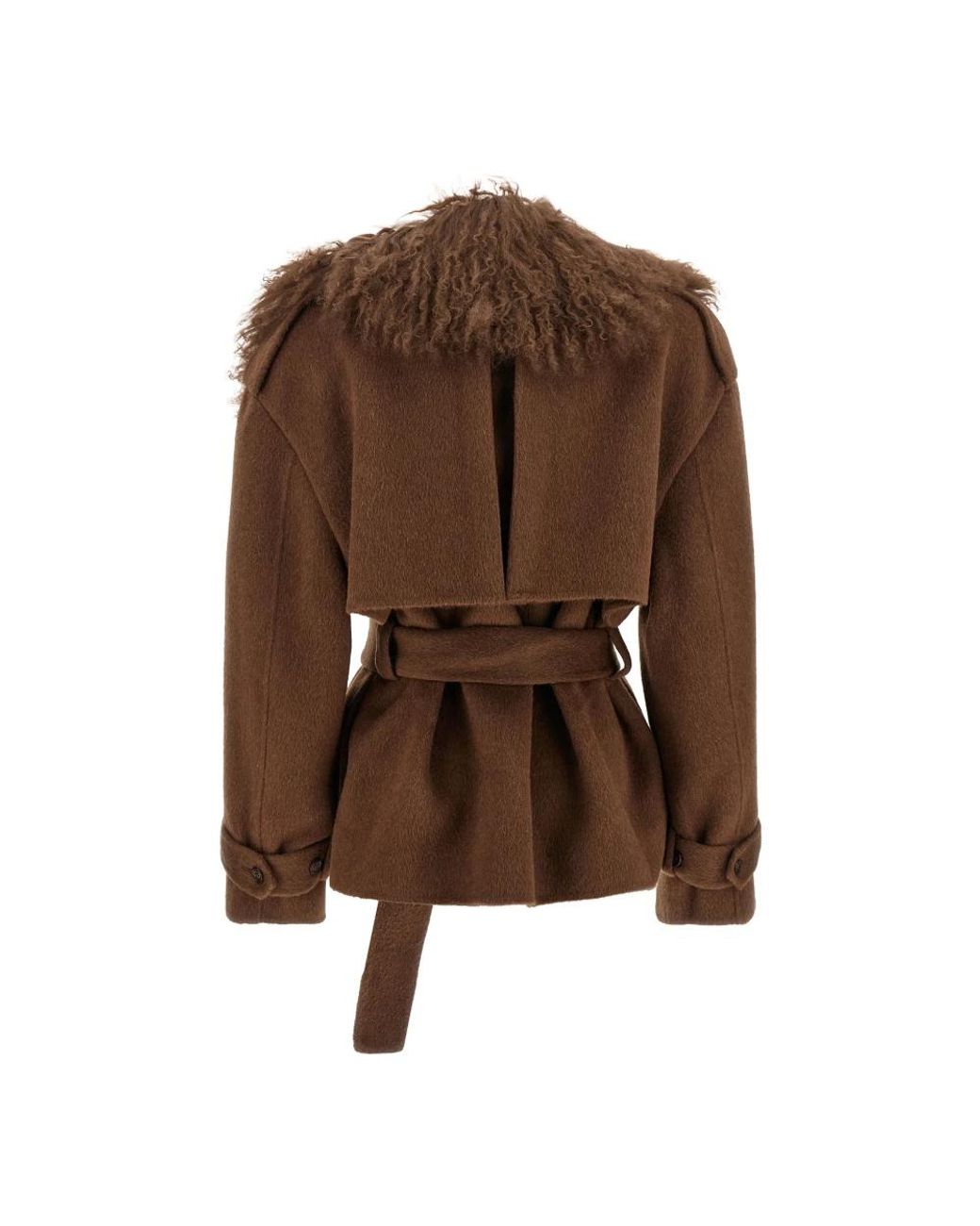 GIUSEPPE DI MORABITO Brown Belted Coats