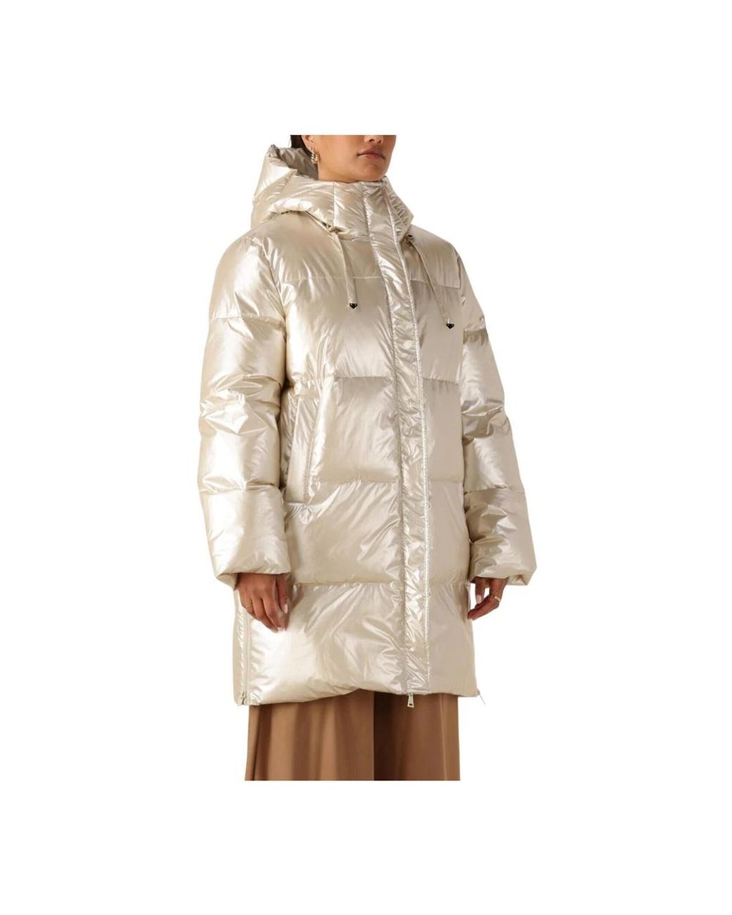 Nukus Jassen ,Geel ,Metallic Tessie Coat Voor in het Natural