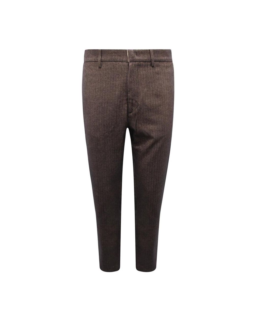 Brooksfield Brown Slim-Fit Trousers for men