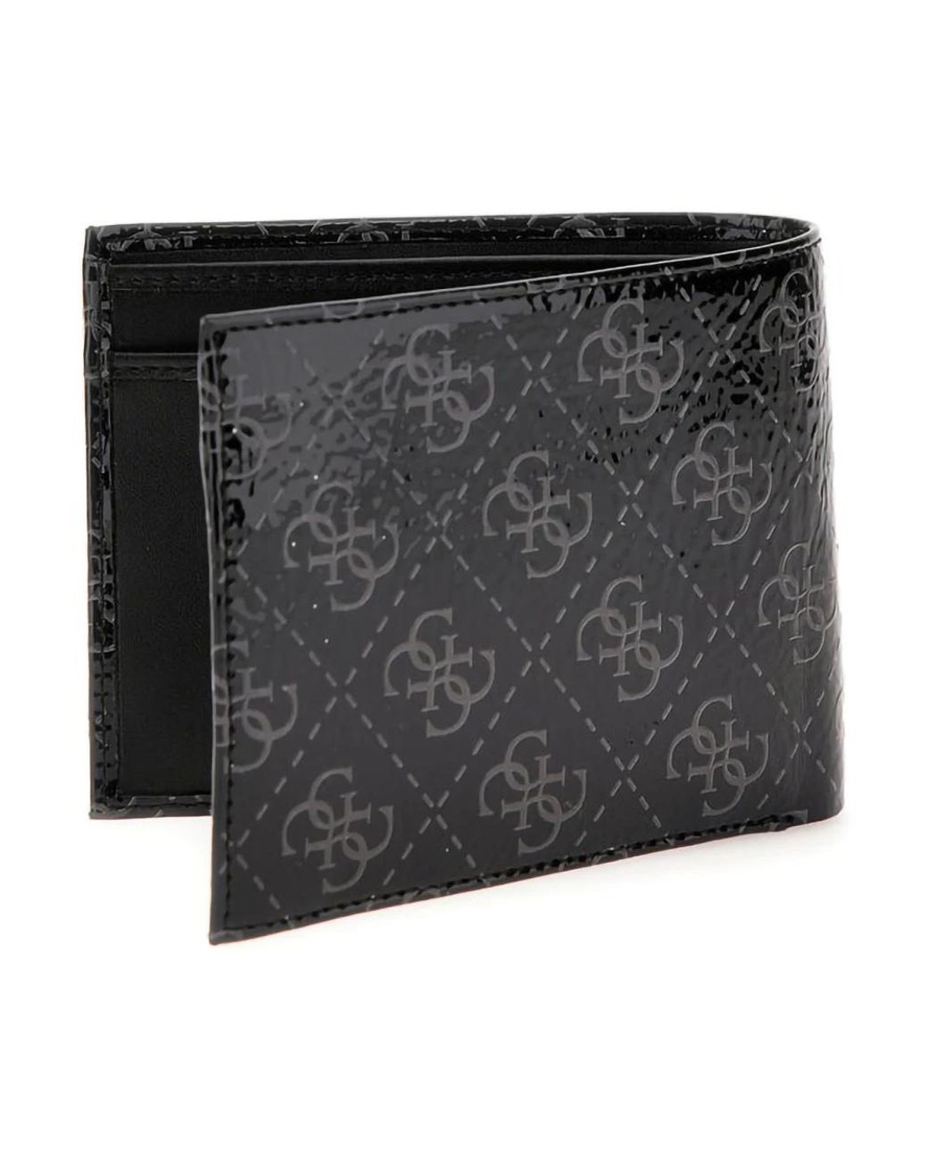 Guess Accessoires ,Zwart ,Leer Wallet in het Black voor heren
