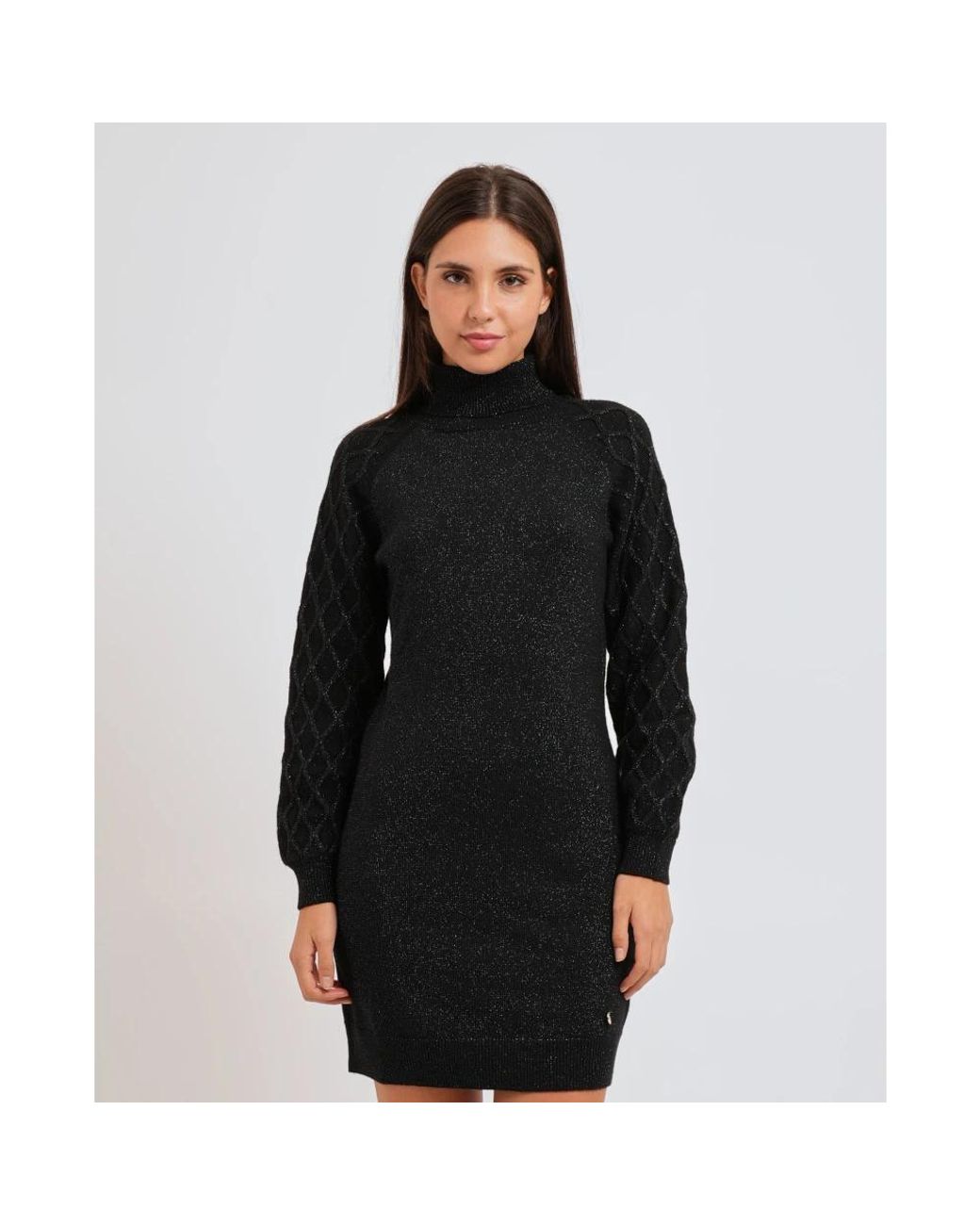 Yes Zee Black Knitted Dresses