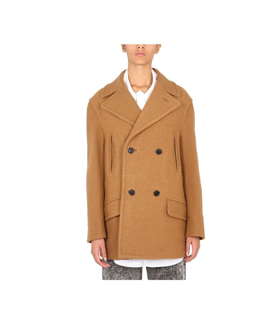 Marni Brown Double-Breasted Coats
