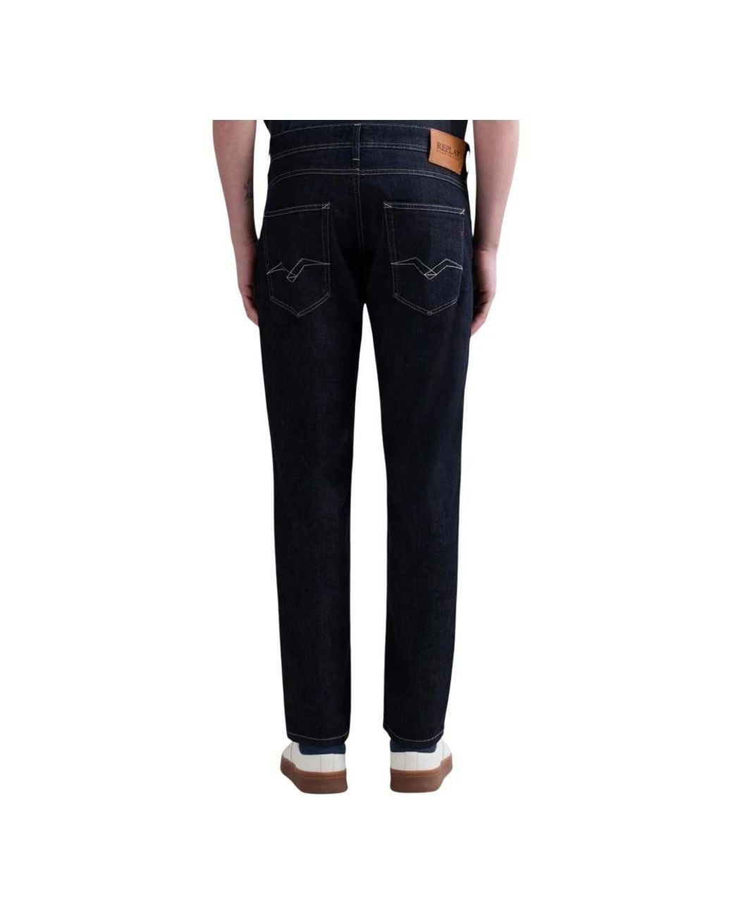 Replay Blue Straight Jeans for men