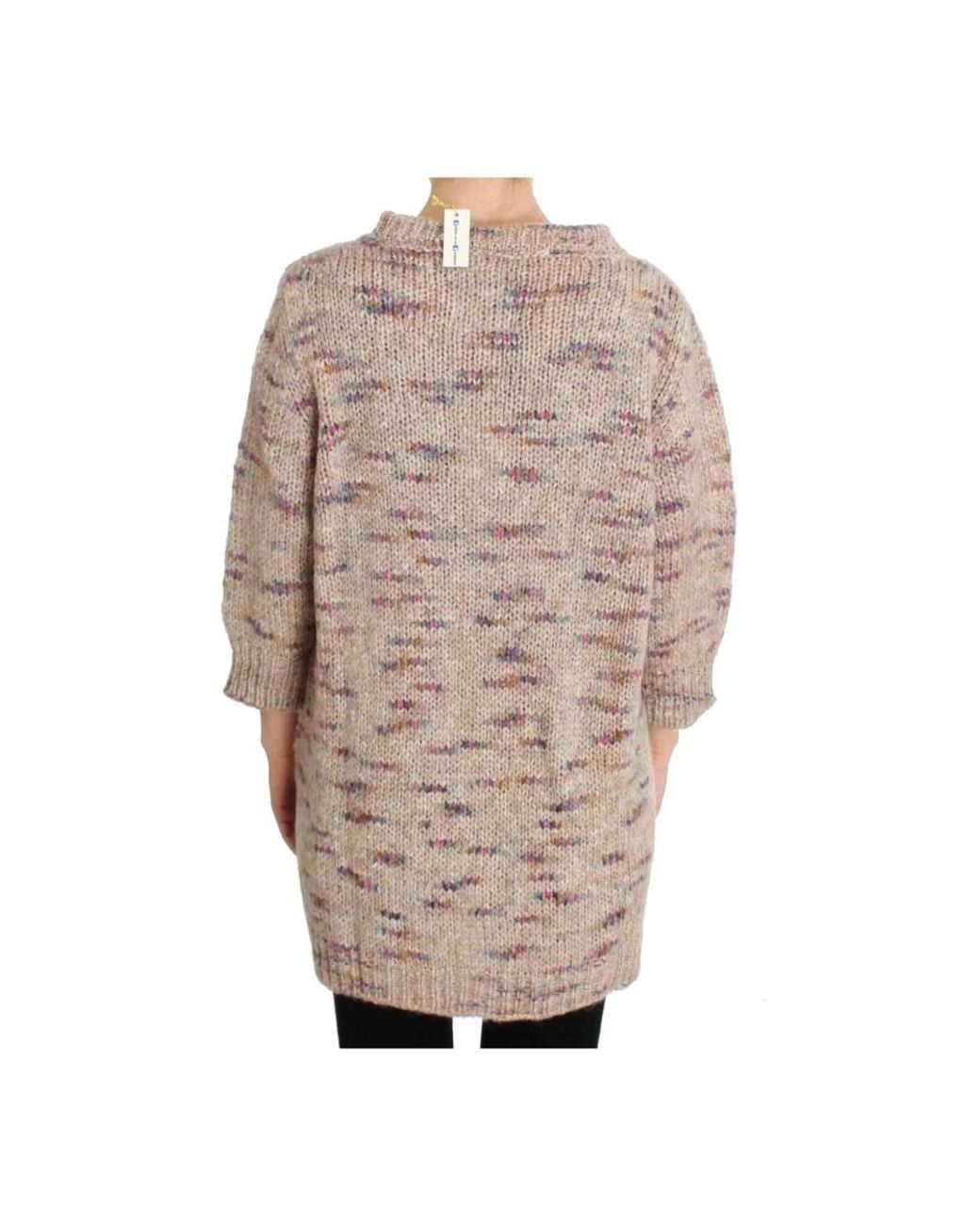 Pink Memories Natural V-Neck Knitwear