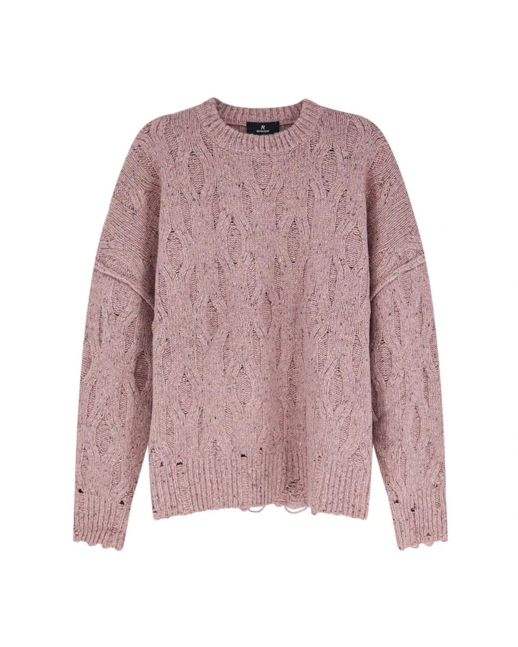 Represent Purple Round-Neck Knitwear for men
