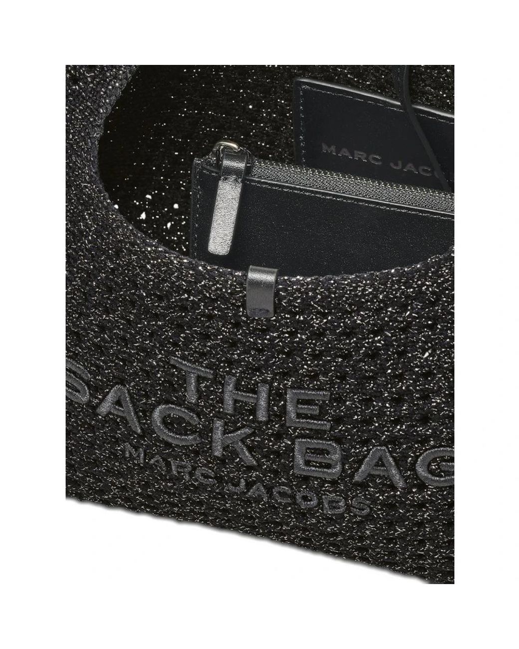 Marc Jacobs Black Mini The Crochet Sack Tote Bag