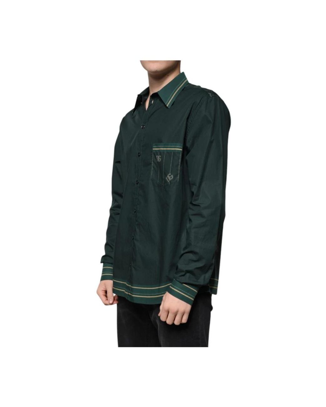 Dolce & Gabbana Green Casual Shirts for men