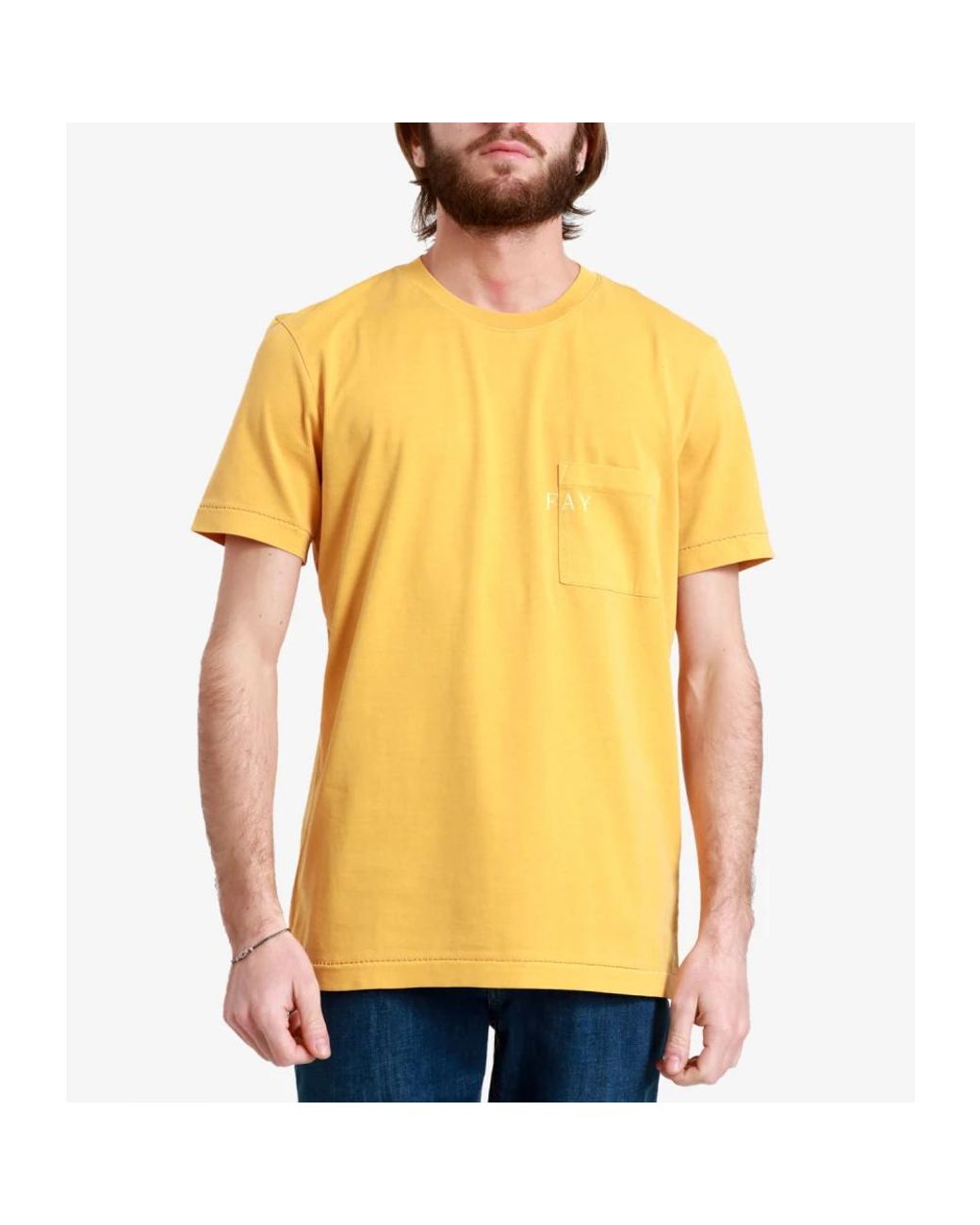 T-Shirts Fay de hombre de color Yellow