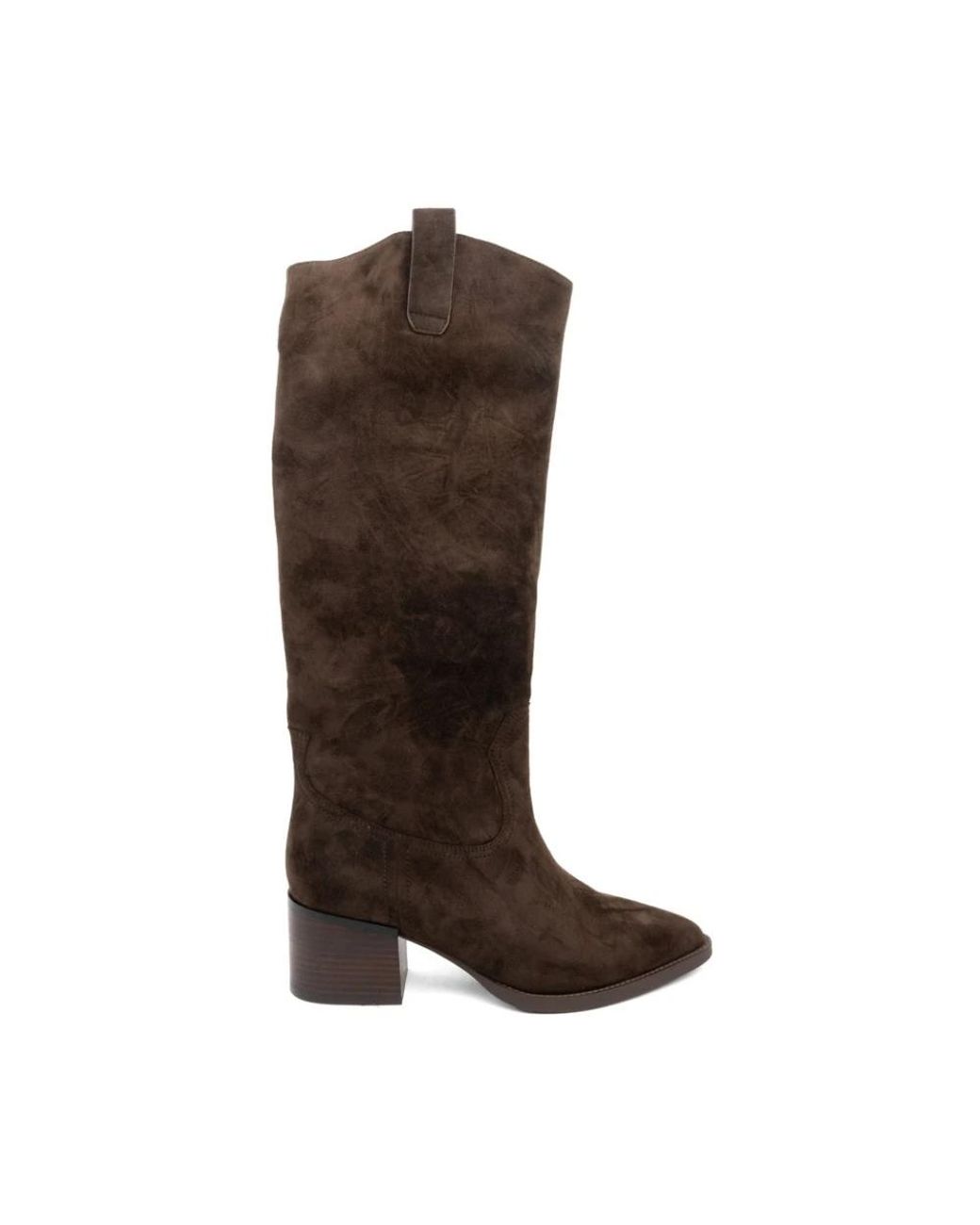 ADRIANNA FERETTI Brown Cowboy & Biker Boots