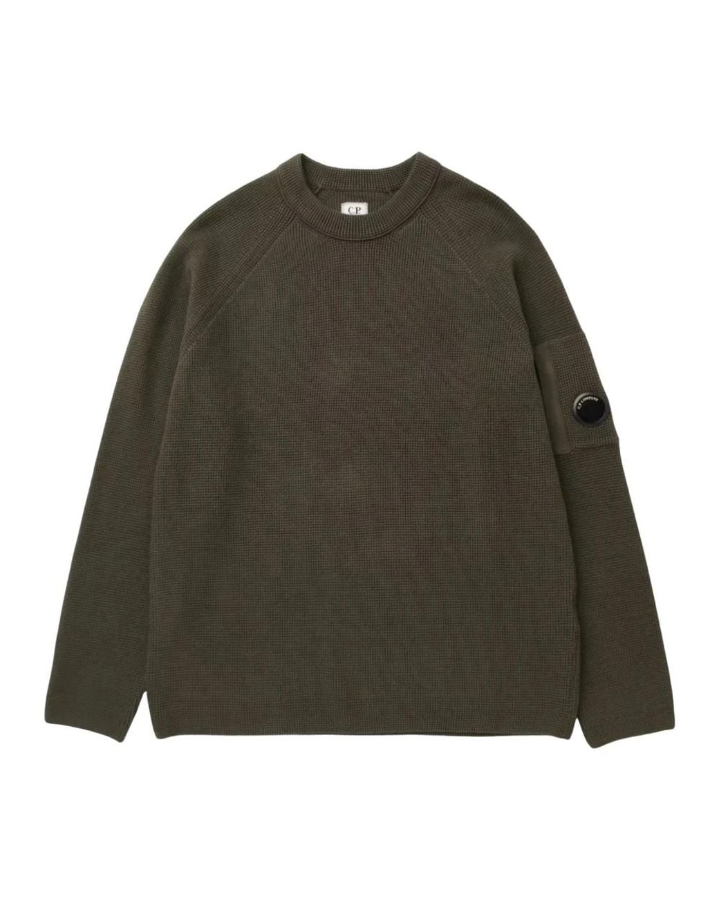 C P Company Green Round-Neck Knitwear for men