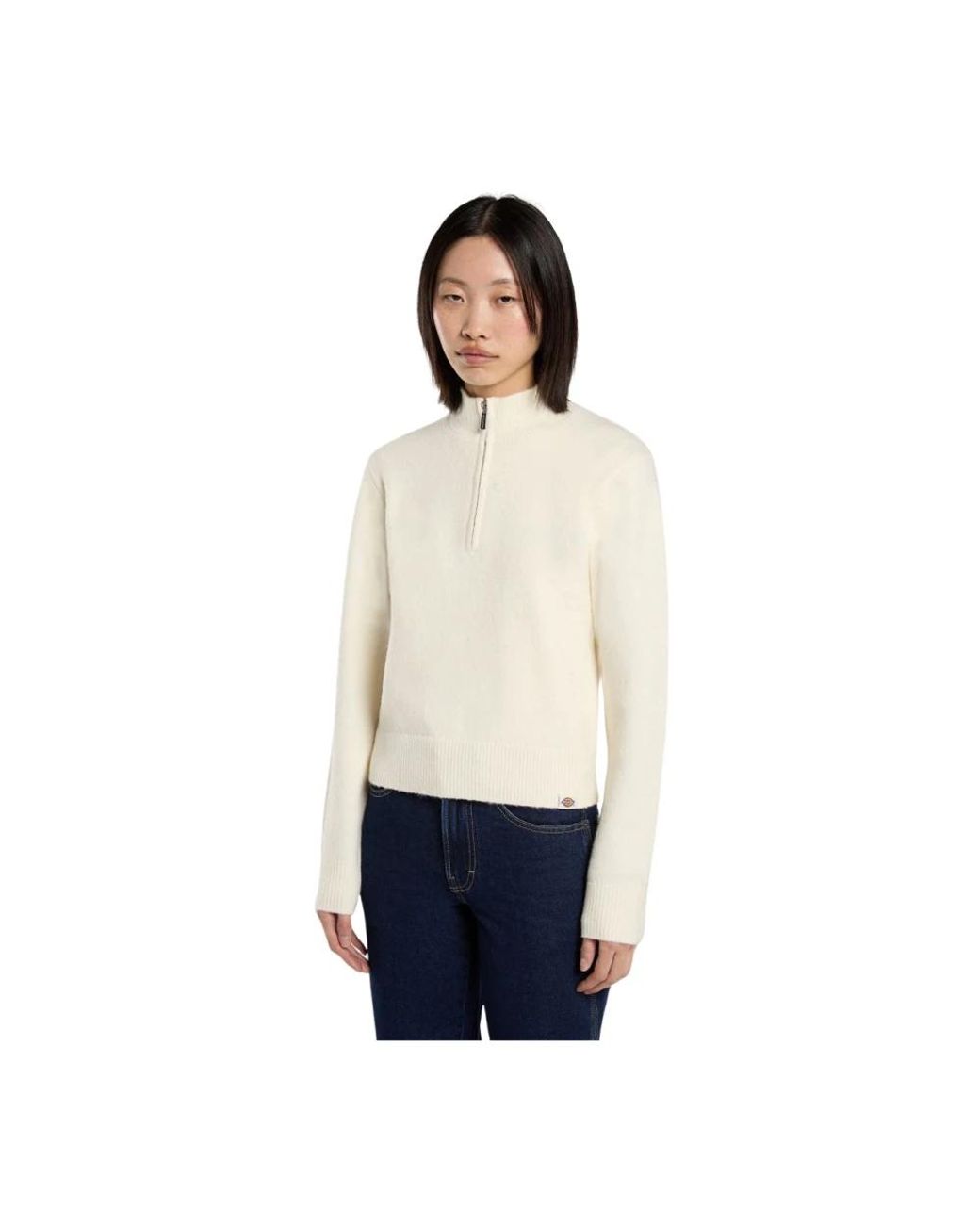 Dickies White Rollkragenpullover