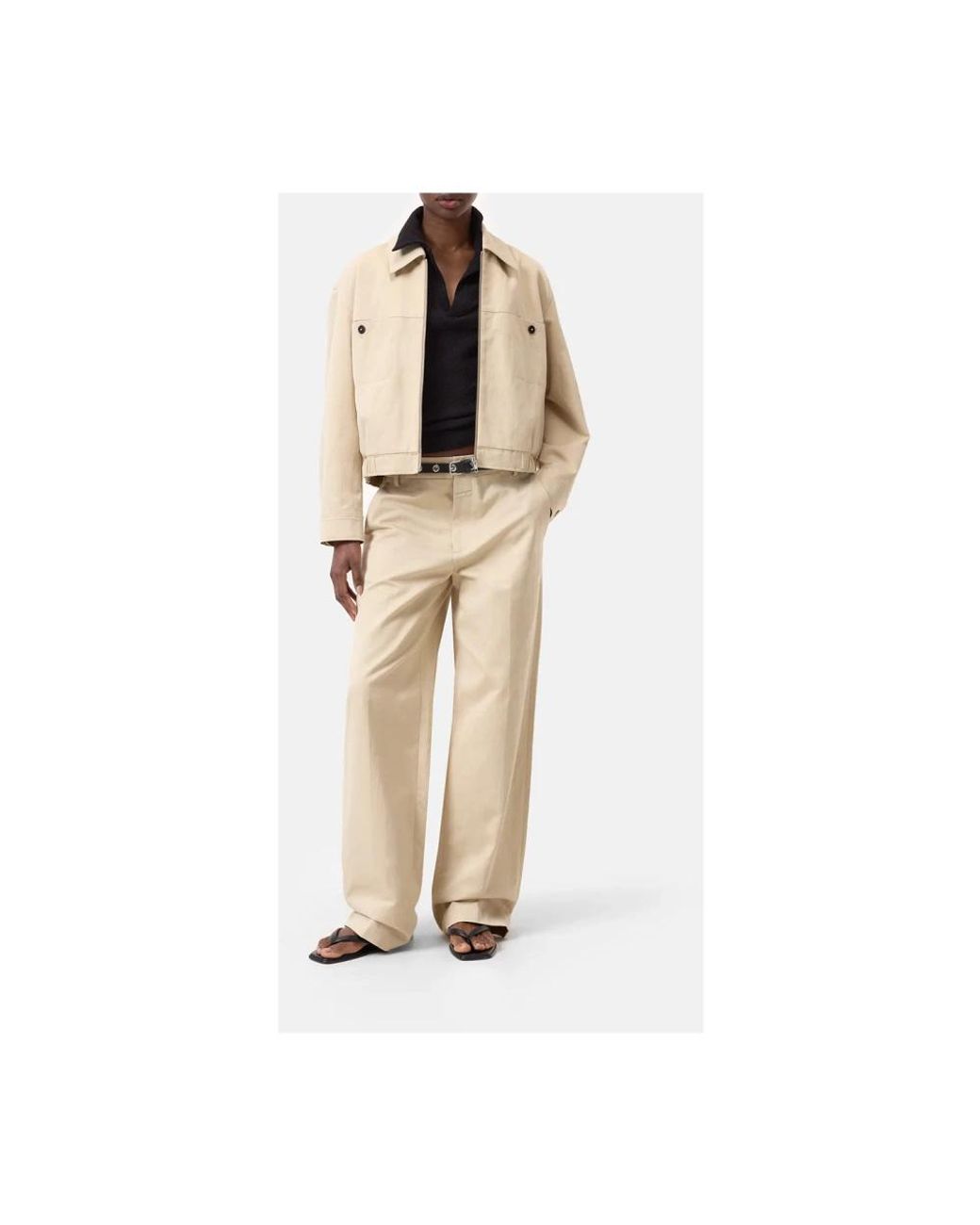 Closed Blouson Jacket in het Natural