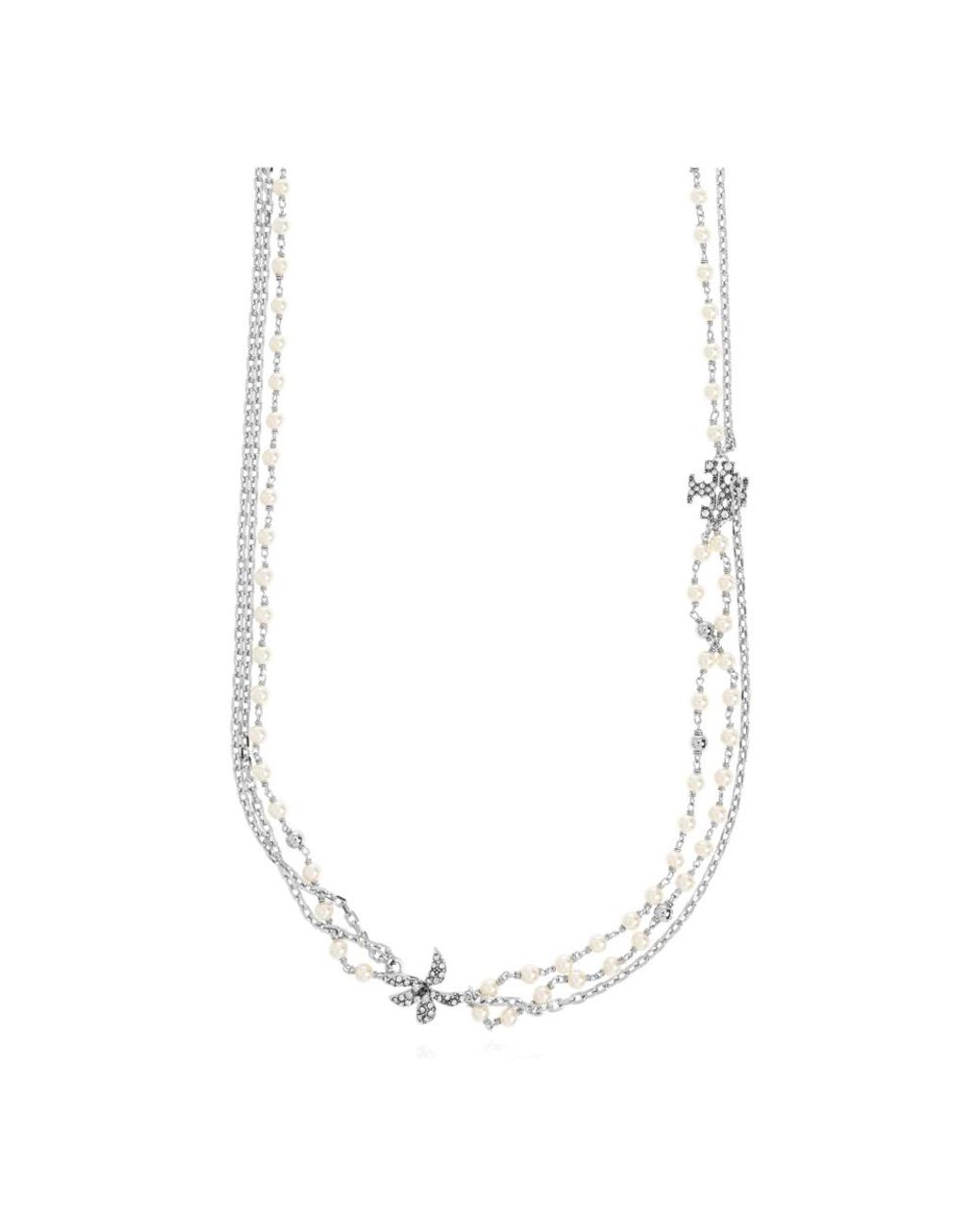 Tory Burch Metallic Moondance Multi Strand Perlenkette
