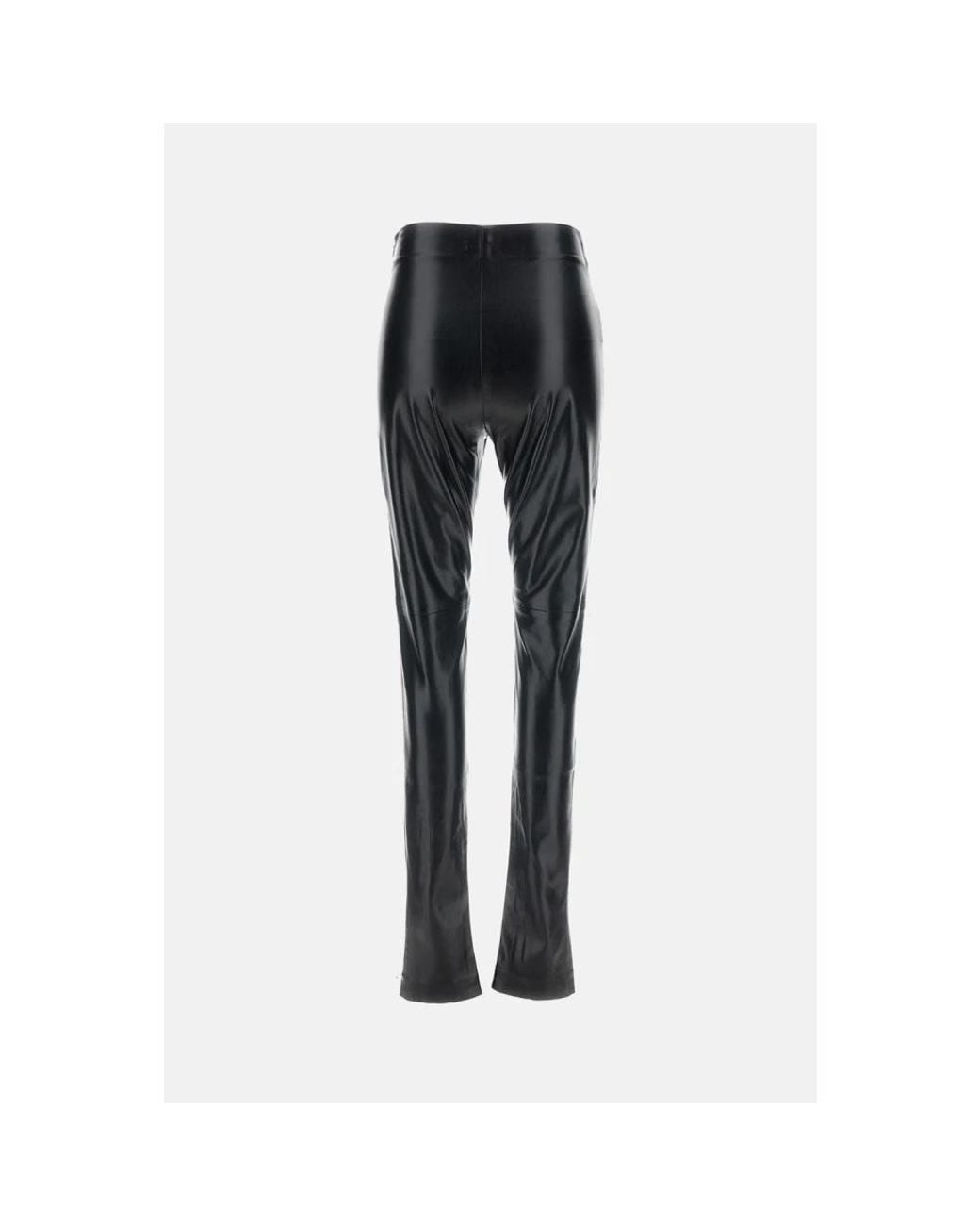 ANDAMANE Black Leather Trousers