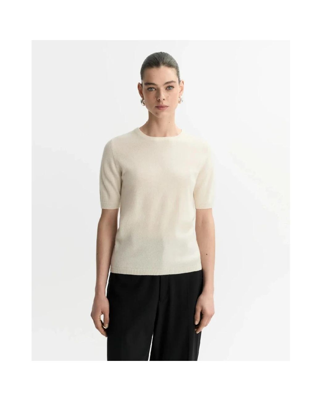 Soft Goat White Cashmere Knitwear