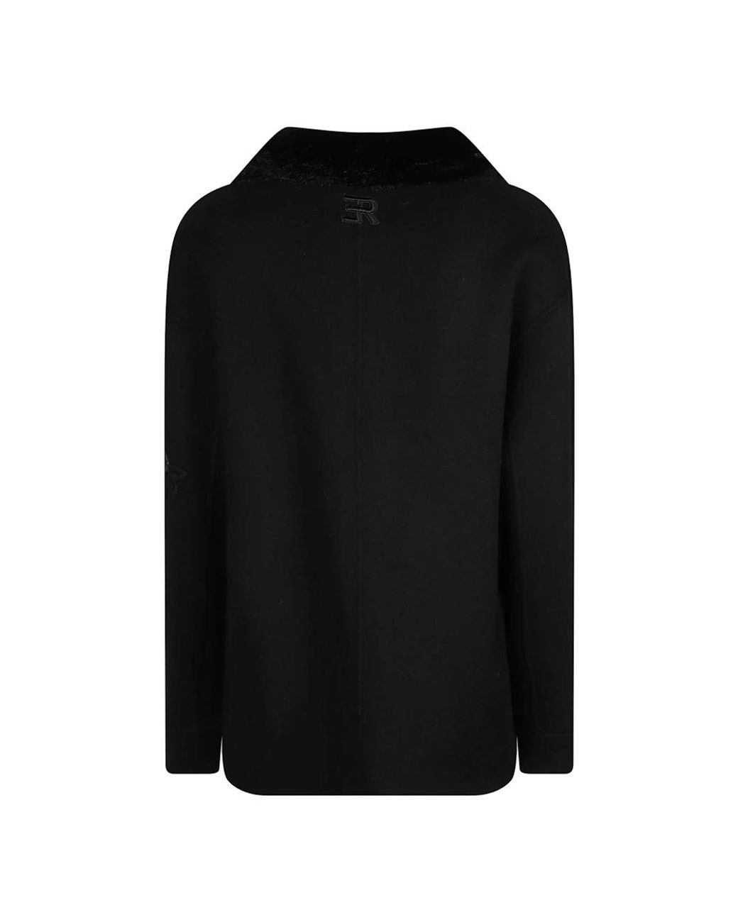 Ermanno Scervino Black Single-Breasted Coats