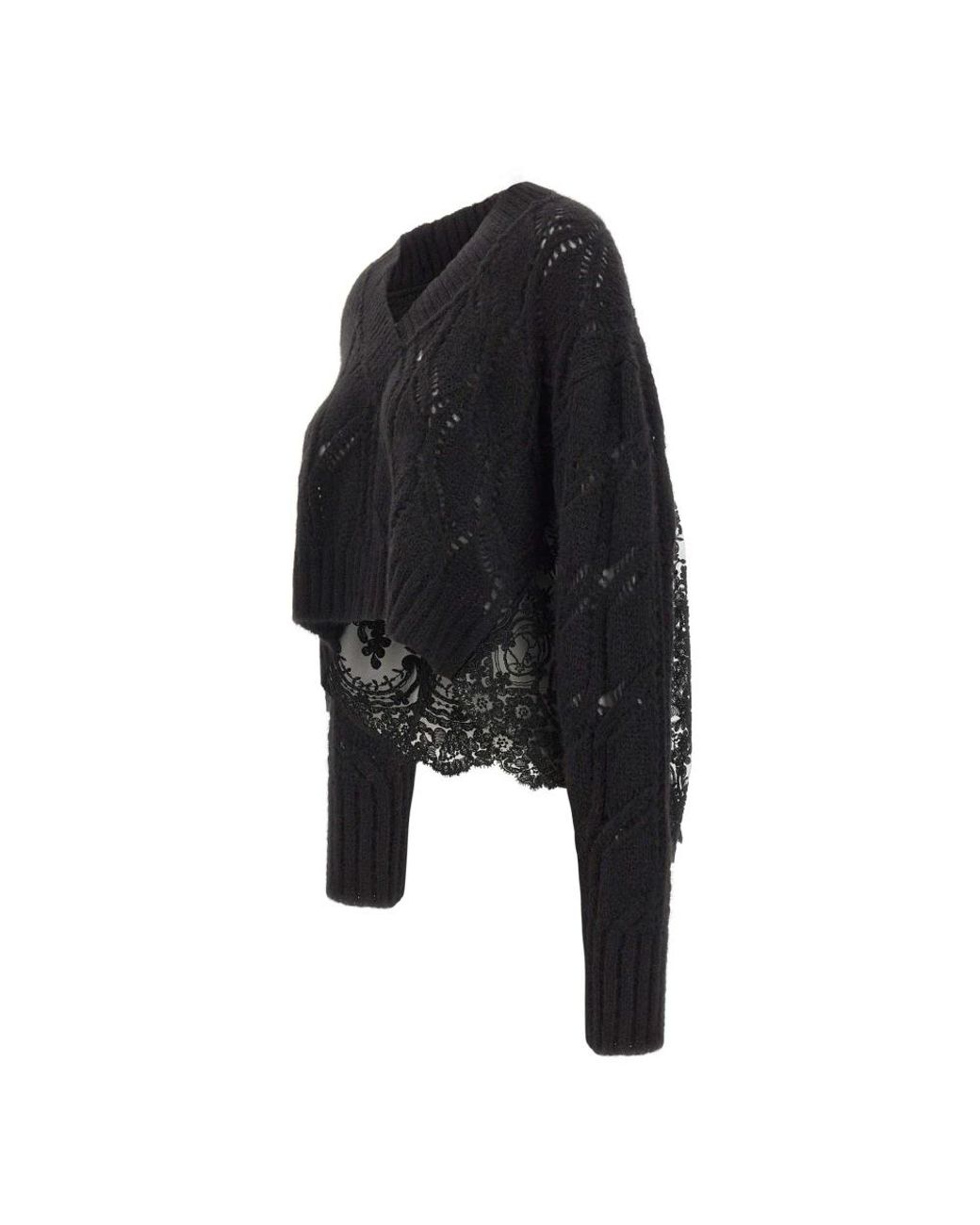 Maurizio Mykonos Black V-Neck Knitwear