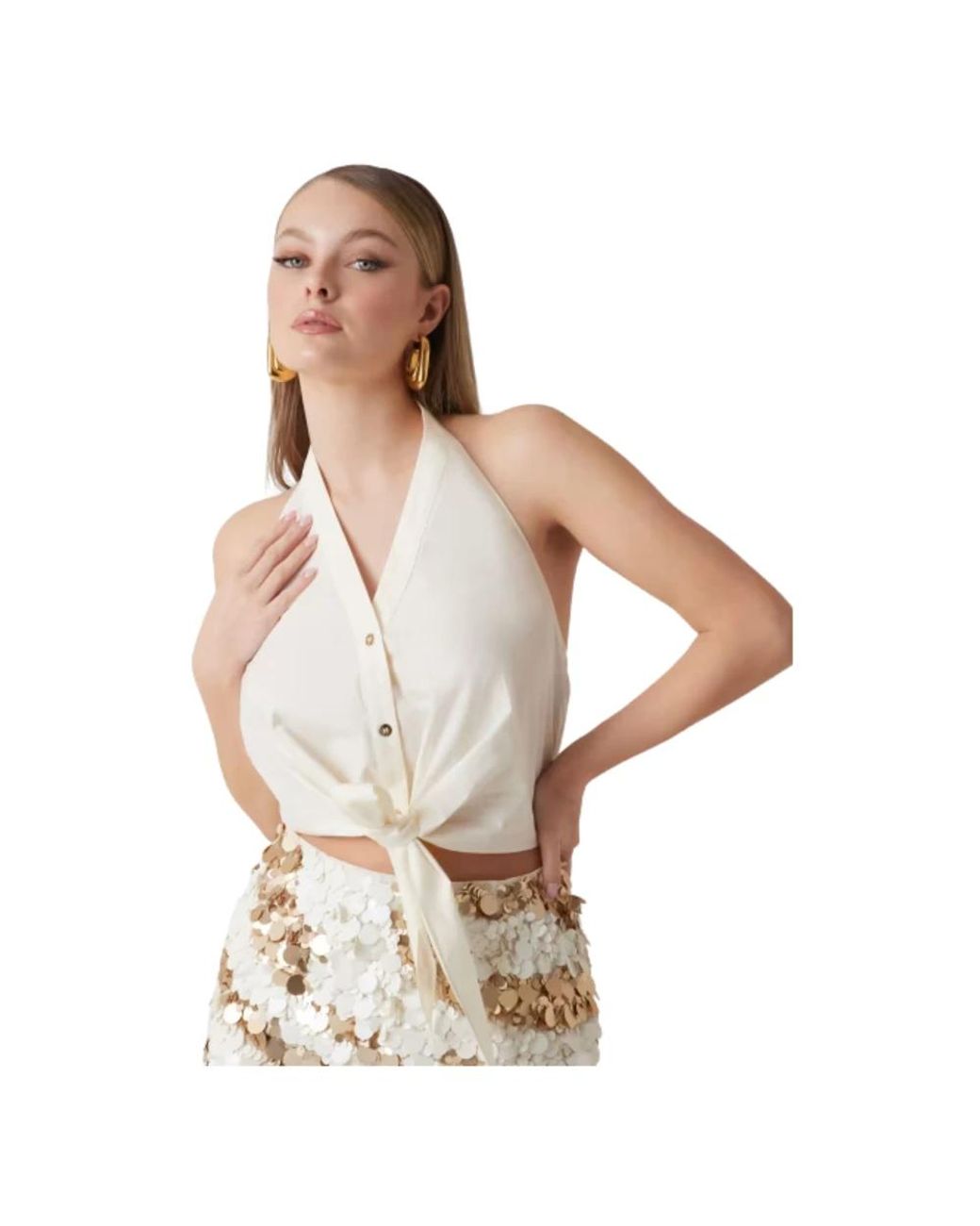 Marciano White Sleeveless Tops