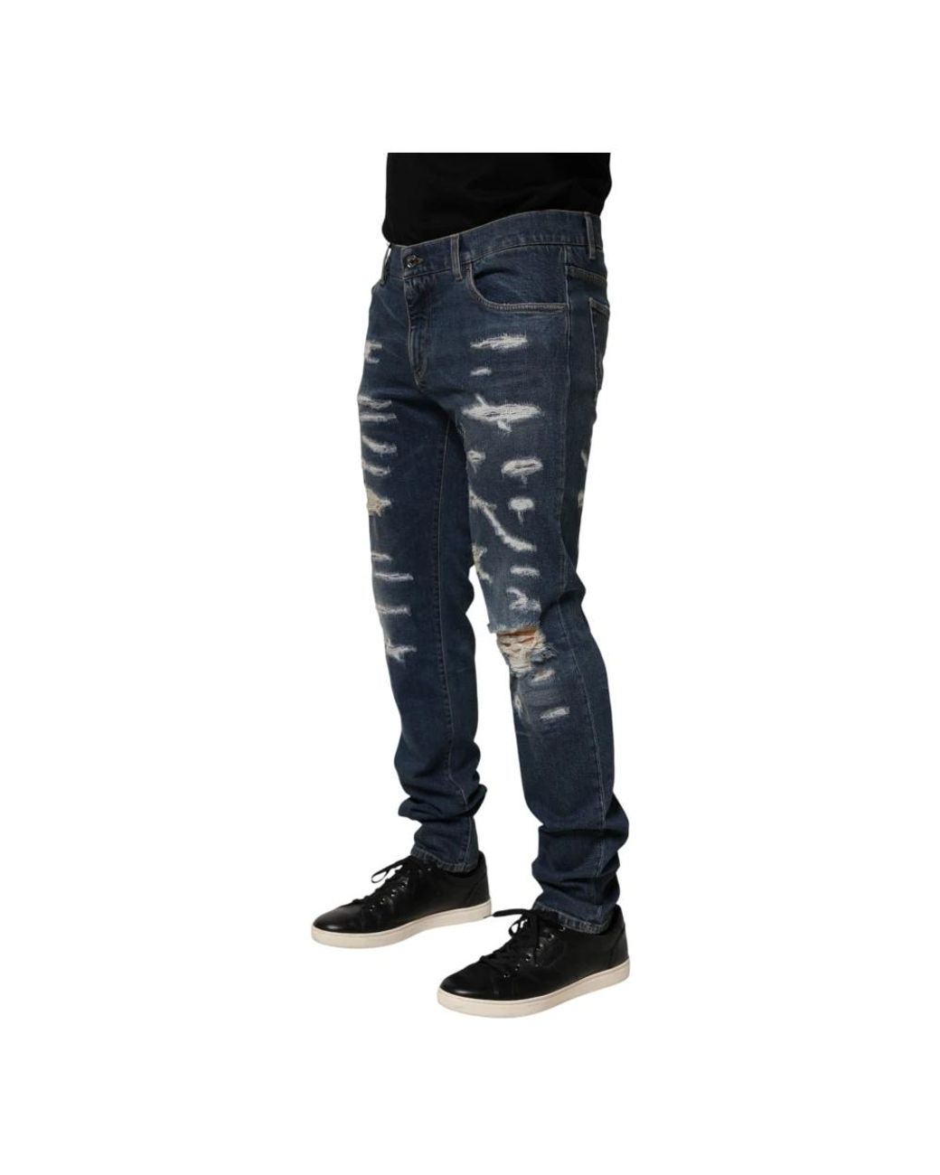 Dolce & Gabbana Blue Slim-Fit Jeans for men