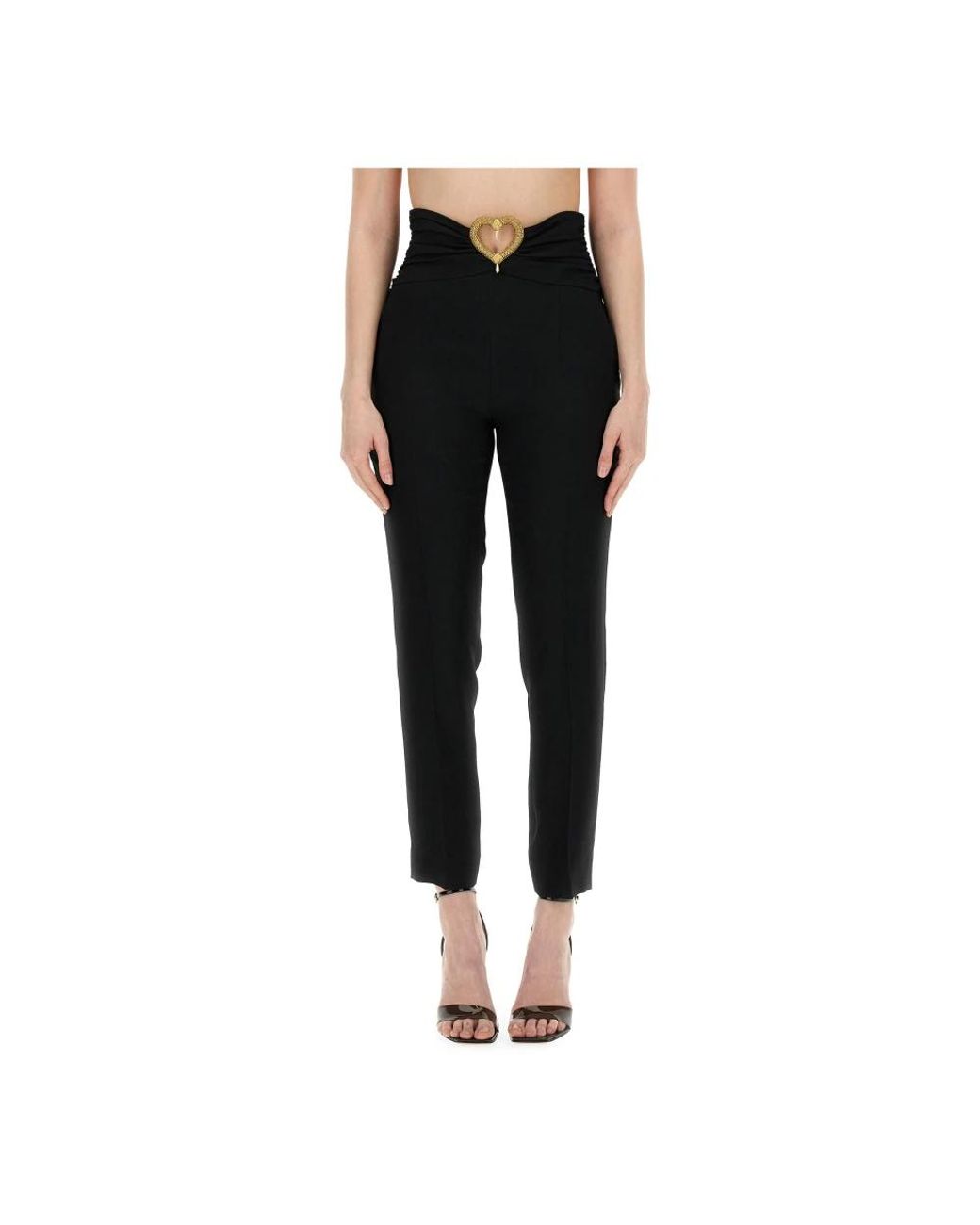 Moschino Black Slim-Fit Trousers