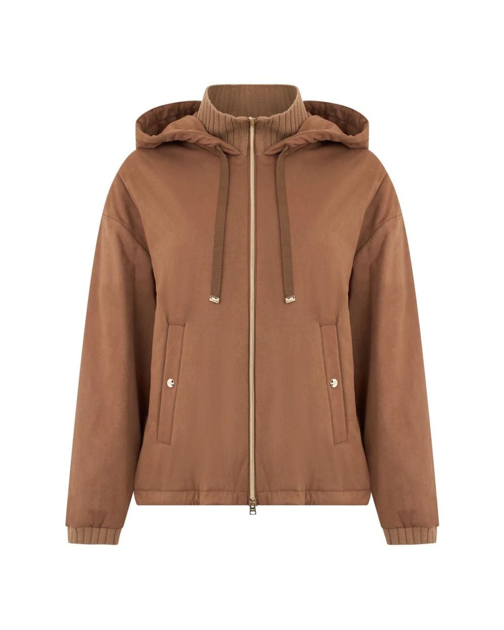 Herno Brown Zip-Throughs