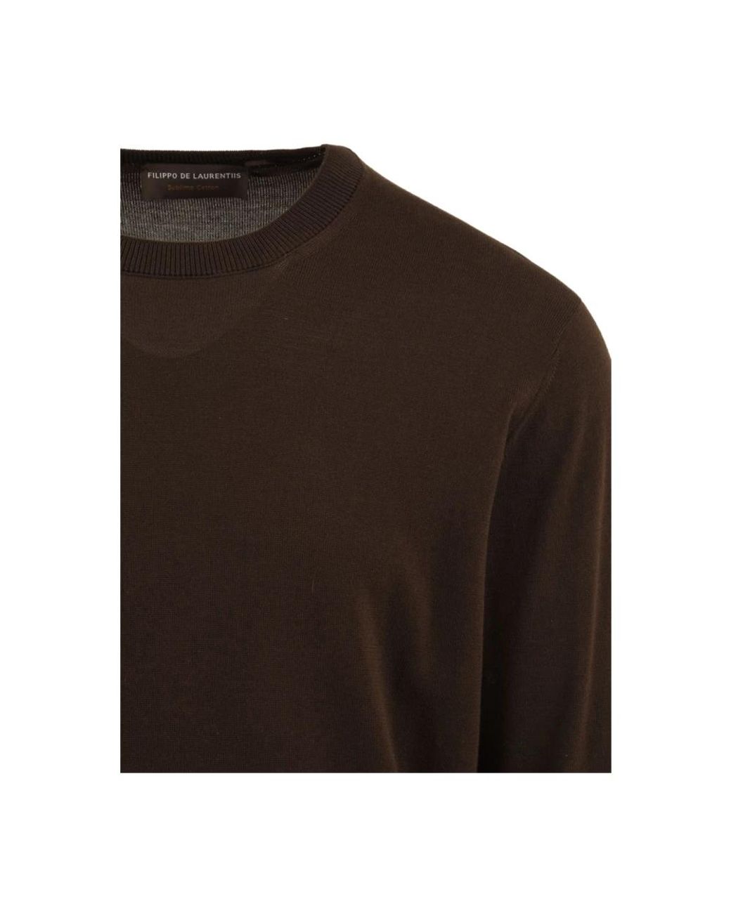 FILIPPO DE LAURENTIIS Black Round-Neck Knitwear for men