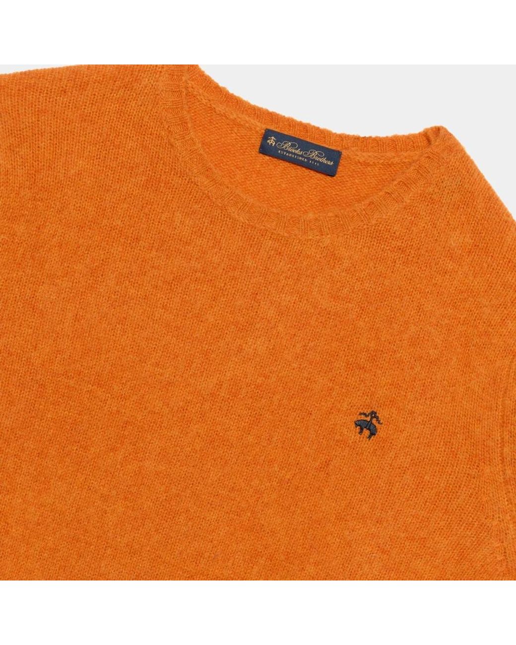 Brooks Brothers Orange Round-Neck Knitwear for men
