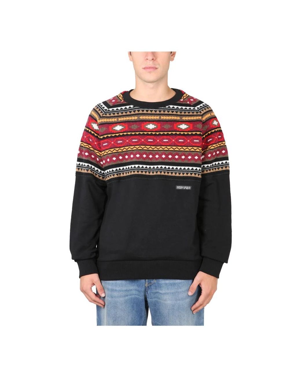 Marcelo Burlon Red Round-Neck Knitwear for men