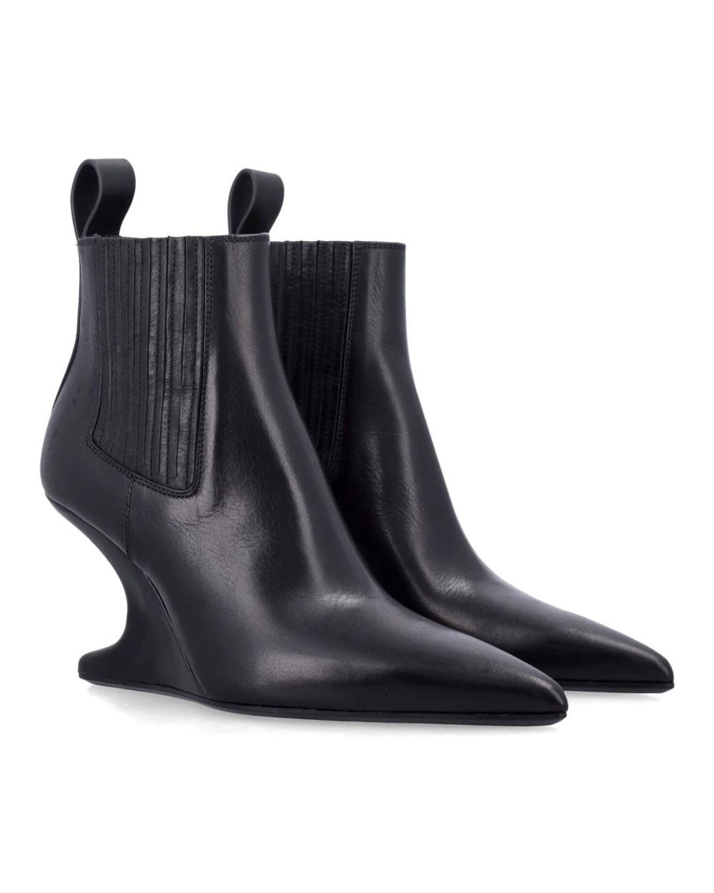Rick Owens Blue Heeled Boots