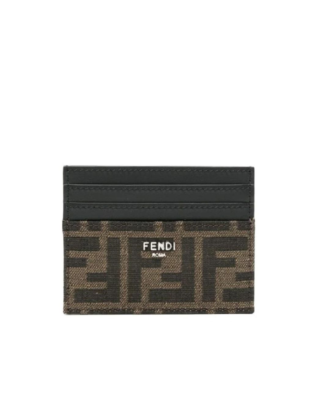 Fendi Ff Card Holder in het Black voor heren