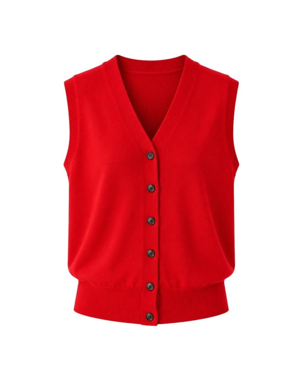 MEIMEIJ Red V-Neck Knitwear