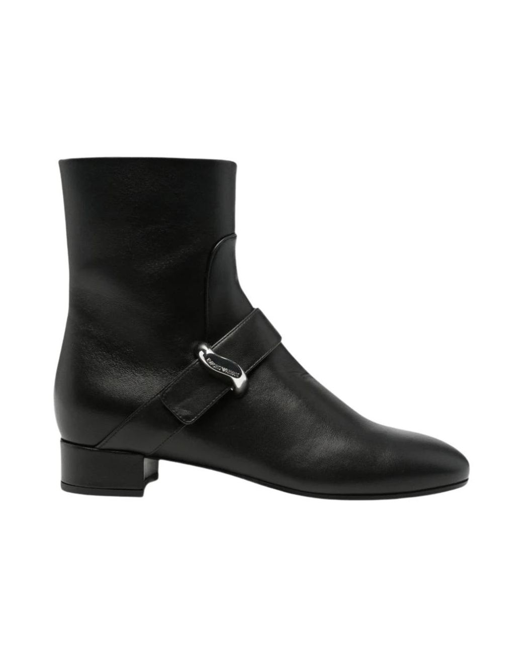 Emporio Armani Black Heeled Boots